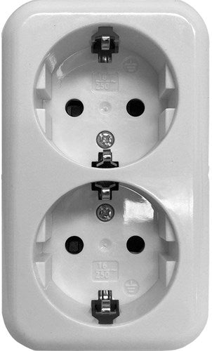 Enzo benson opbouw stopcontact ra dubbel wit - 4650082