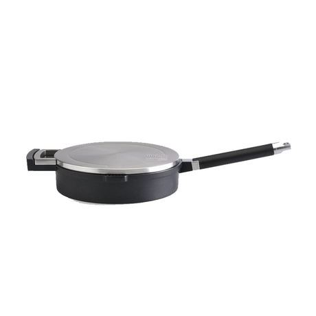 Imp berghoff neo sauteerpan met deksel afneembaar handvat keramisch zwart ø24cm