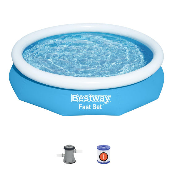 Bestway oppustelig pool hurtigt sæt med pumpe omkring 305-s