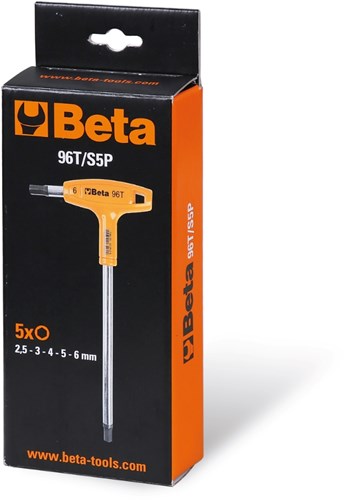 Stift Keys sæt beta 5-delt Allen lige med håndtag