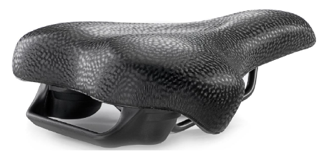 Selle MonteGrappa Saddle Solar PU sort med håndtag OEM