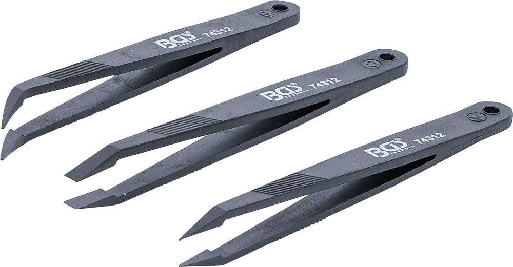 Bgs technic plastpincetsæt 3 stk