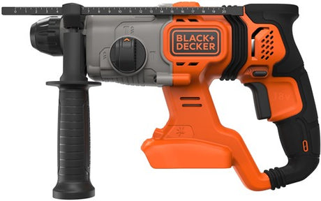 Black+decker bcd900b 18v 1.2j sds+ boorhamer | zonder accu | zijhandgreep | dieptestop | 6mm betonboor - bcd900b-xj