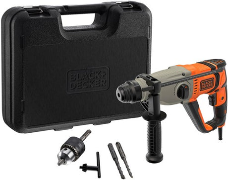 Black+decker behs02k 800w 2.2j sds+ borehammer | i tilfælde - behs02k-qs