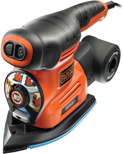 Black+decker ka280k 220w 4in1 multisliber | flad, detaljeret og excentrisk slibesål | 4x profilpunkter | 1x slibefinger | 14x slibeplader | i tilfælde - ka280k-qs