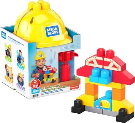Otto Simon Fisher Price - Mega Bloks byggehjelm med 20 byggedele