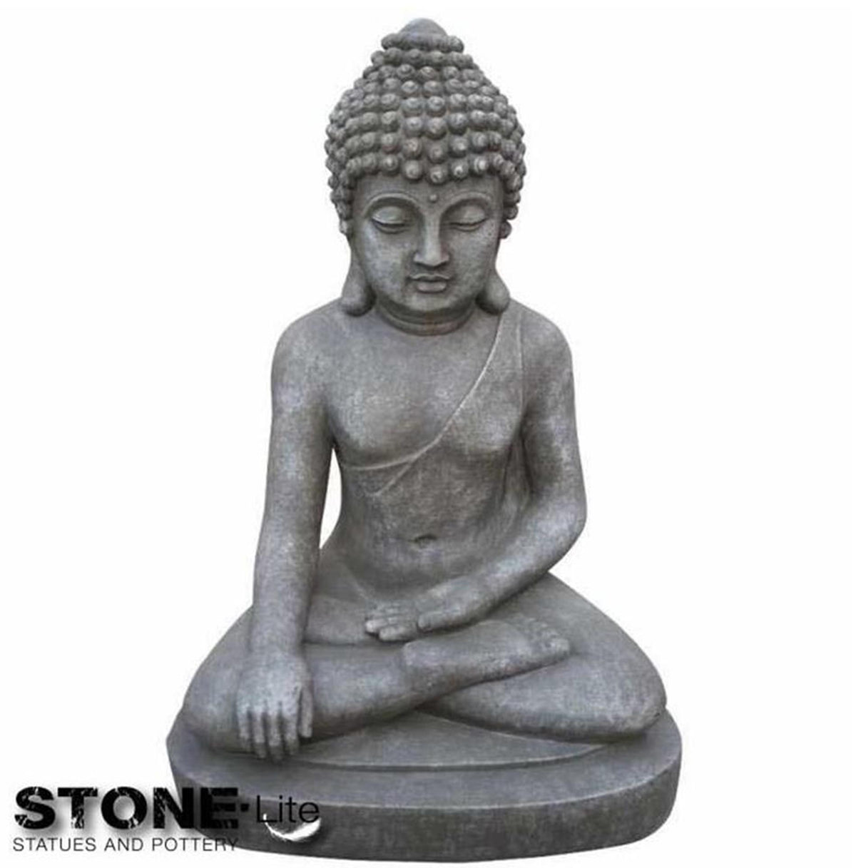 Stone lite havestatue Buddha siddende m 27x20x40cm