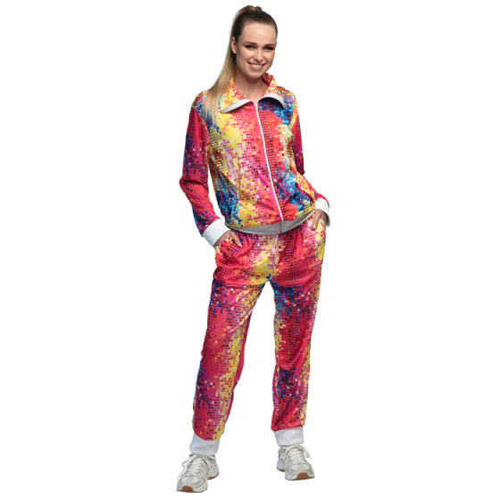 Boland Disco Babe Tracksuit Ladies Multicolor Størrelse XL