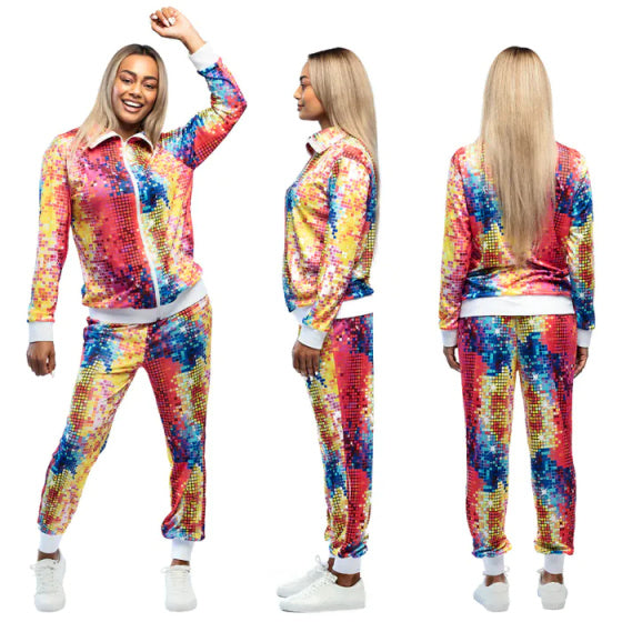 Boland Disco Babe Tracksuit Ladies Multicolor Størrelse XL