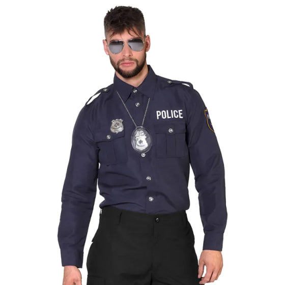 Boland PolitieBlouse Polyester Mænd mørkeblå størrelse 50-52
