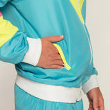 Boland Retro Tracksuit Mænds polyesterblå størrelse S
