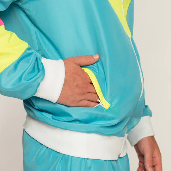 Boland Retro Tracksuit Mænds polyesterblå størrelse m