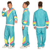 Boland Retro Tracksuit Mænds polyesterblå størrelse S