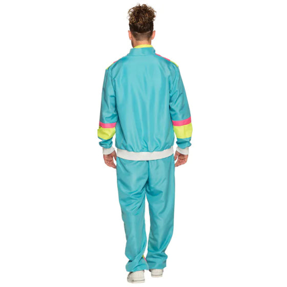 Boland Retro Tracksuit Mænds polyesterblå størrelse S