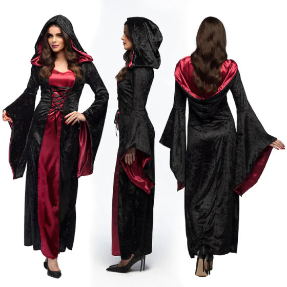 Boland Vampire Mistress Costume Ladies Black. Rød størrelse 36 38 (r)