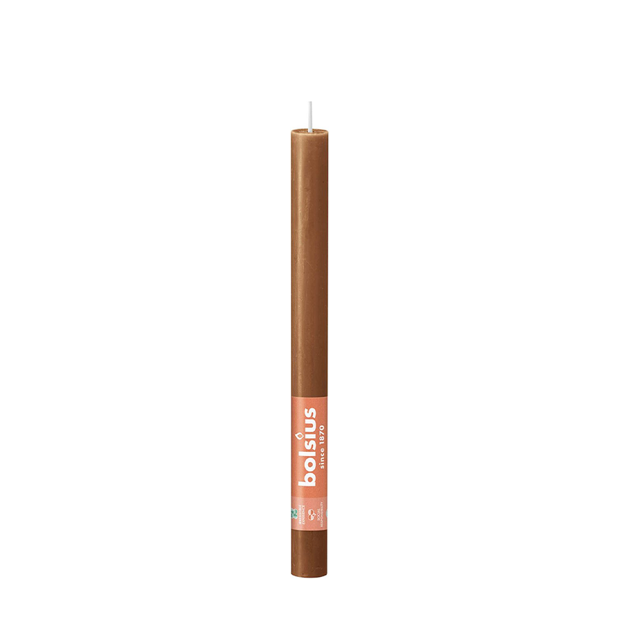 Bolsius middagslys rustik krydret brun 270 23mm