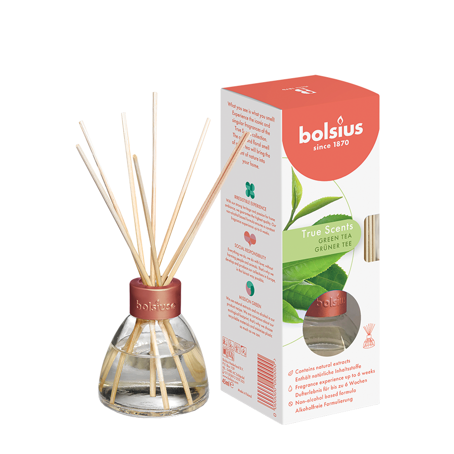 Bolsius aroma diffuser ægte dufte grøn te 45ml