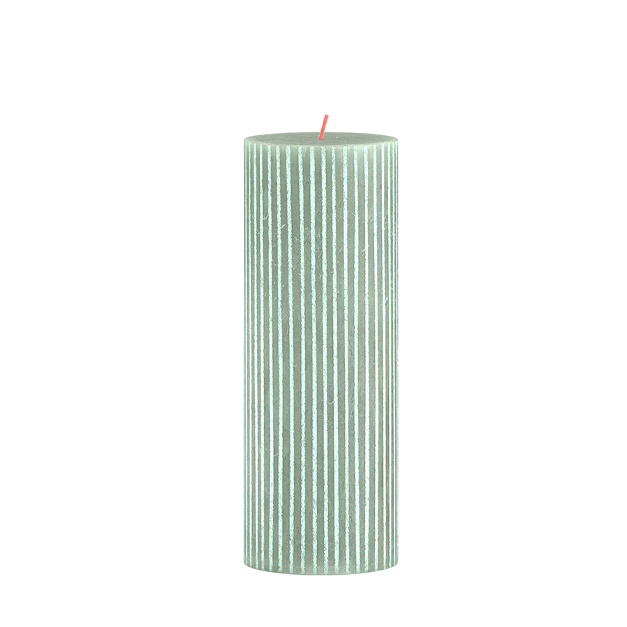 Bolsius rustik søjlelys silhuet sunny edition jadegrøn 190 68mm