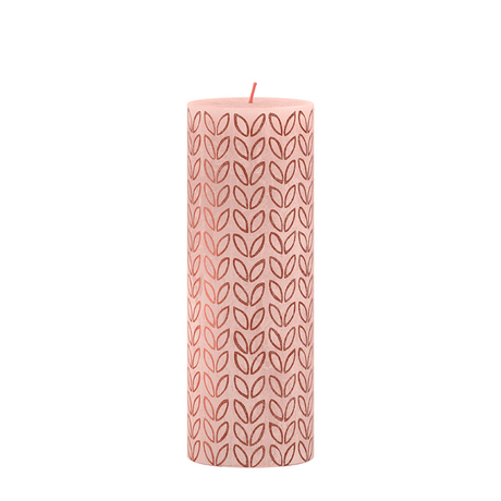 Bolsius rustik søjlelys silhuet sunny edition misty pink 190 68mm