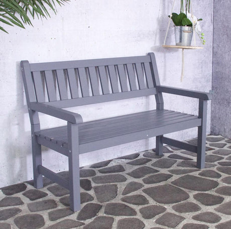 Sens tuinbank bordeaux 2-seater vurenhout 125x70x92cm grijs