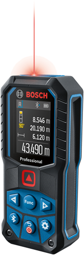 Bosch blå glm 50-27 c | professionel laser afstandsmåler | bluetooth | stativ adapter 6,3 mm - 0601072t00