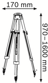 Bosch tilbehør bt 160 professionelt stativ | foldbar - 0601091200