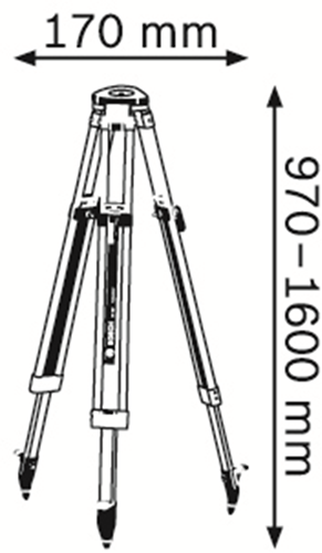 Bosch tilbehør bt 160 professionelt stativ | foldbar - 0601091200