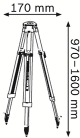 Bosch tilbehør bt 160 professionelt stativ | foldbar - 0601091200