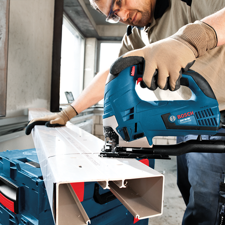 Bosch stiksav gst 90 be (1 x savklinge, udsugningssæt, splintfri plade, unbrakonøgle sw 5)