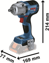 Bosch blå bosch professional gds 18v-450 hc akku slagnøgle 450nm 1 2 friktionsring 18v basiskrop - 06019k4000