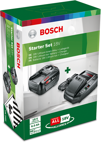 Bosch tilbehør 1600a00zr8 | startsæt | 18v | 1 x 6,0 ah batteri + al1830 cv oplader 1600a00zr8