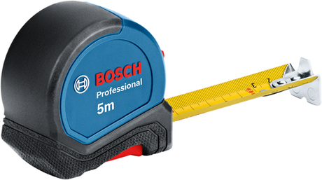 Bosch professionel - målebånd - 5m - magnetkrog - ergonomisk hus