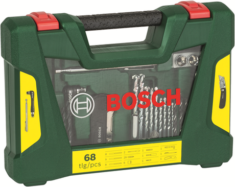 Bosch tilbehør v-line bor og bits med foldekniv, magnetstang og vinkelskruetrækker 68 dele - 2607017191