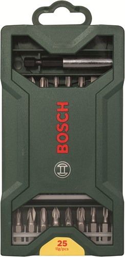 Bosch tilbehør 25-delt mini-x-line skruetrækker bit sæt - 2607019676