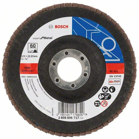 Bosch tilbehør 1 klapskive 125 x551, ekspert til metal vinklet, k60 - 2608606717