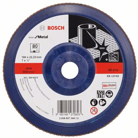 Bosch tilbehør 1 klapskive 180 x571, bedst til metal lige, plastik, 80 - 2608607344