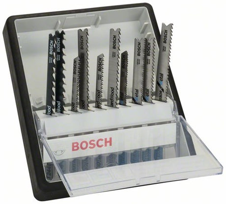 Bosch tilbehør 10-delt robust linjestiksavklingesæt træ og metal T-skaft 1. - 2607010542