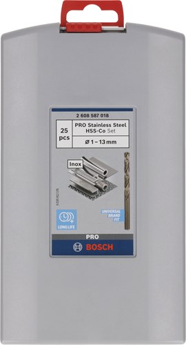 Bosch accessoires 25-delige probox metaalborenset hss-co, din 338 (kobaltlegering) 113 mm 25st - 2608587018