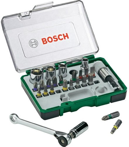 Bosch tilbehør 27-delt skraldesæt og skruetrækker - 2607017160