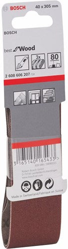 Bosch tilbehør 3 dæk 13x457 x440, bedst til træ+maling, k40 - 2608606203