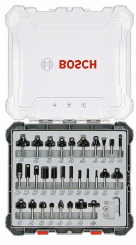 Bosch tilbehør 30-delt blandet skæresæt - skaftdiameter 8 mm - 2607017475