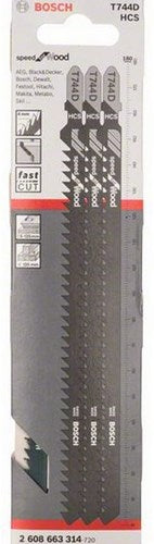 Bosch tilbehør 3x hcs stiksavklinge t744d - 2608663314