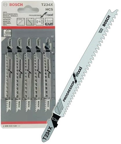 Bosch tilbehør 5x progressor til træstiksavklinge t234x - 2608633528