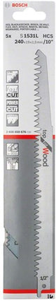 Bosch tilbehør 5x frem- og tilbagegående savklinge til træ s1531l - 2608650676