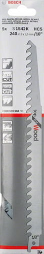Bosch tilbehør 5x frem- og tilbagegående savklinge til træ s1542k - 2608650682