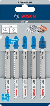Bosch tilbehør 5x special til stiksavklinge i aluminium t127d - 2608631017