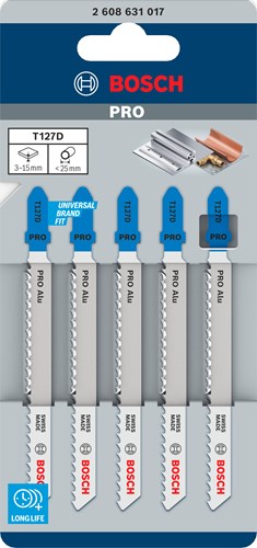 Bosch tilbehør 5x special til stiksavklinge i aluminium t127d - 2608631017