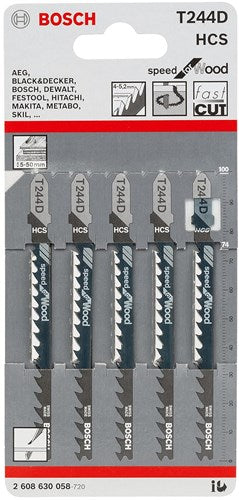 Bosch tilbehør 5x hastighed til træstiksavklinge t244d - 2608630058