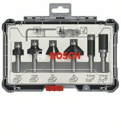Bosch 8-delt blandet fræsesæt - akseldiameter 8 mm
