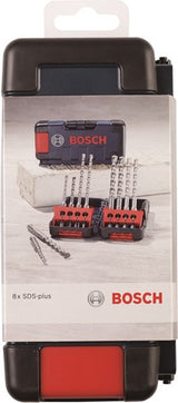Bosch tilbehør 8-delt borehammer sæt sds plus-3 | hård boks - 2607019903